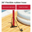 Lifelong Portable High Pressure Bicycle Air Pump | Hand Air Pump to Upto120 PSI | Durable Metal Body with Foldable Base |Red
