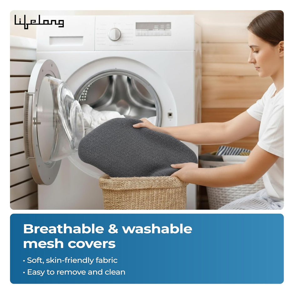 Lifelong Backrest & Seat Cushion Combo for Pain Relief