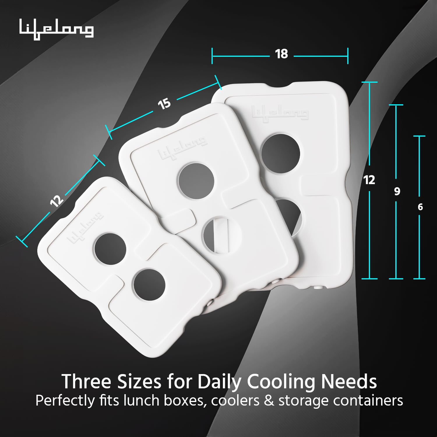 Lifelong Refreezable, Reusable Cooler Ice Pack For Cold Therapy, Picnic Boxes Bag, Ice Cream Delivery Bags, Cold Carrier Delivery,Cold Items Temperature Maintenance, BPA Free Multipurpose Use Pack, Pack Of 3