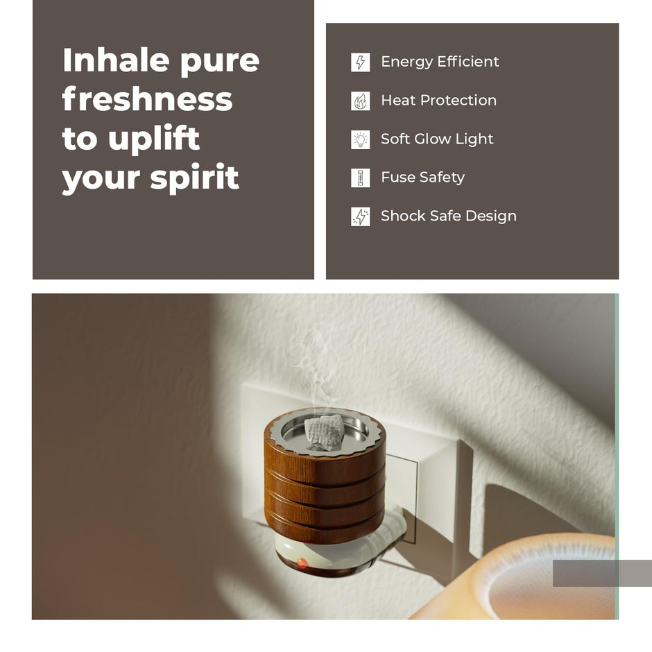 Lifelong Camphor Lamp | Electric Diffuser Burner for Home | Incense Oud Aroma | Room Freshener with Fragrance Oil & Portable Stand used as an Aromatherapy Device & as an Odour Eliminator for Relaxation