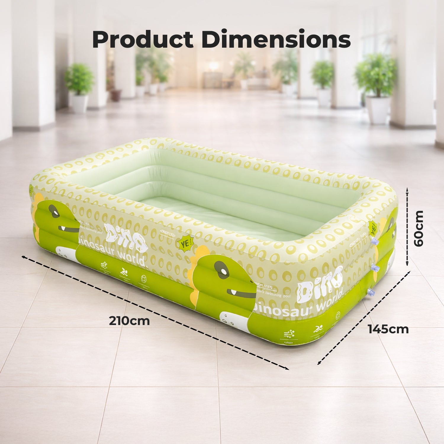 7FT Inflatable & Foldable Family Pool â€“ Portable Kiddie Pool with Pump & Bag for Adults & Kids