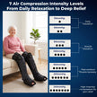 Lifelong Air Compression Leg & Foot Massager Machine for Pain Relief | 4000mAh Cordless Feet Massager with 240mmHg Pressure & 5Air Chambers | 2 Controllers, 7Intensities, 5Modes for Muscle Relaxation