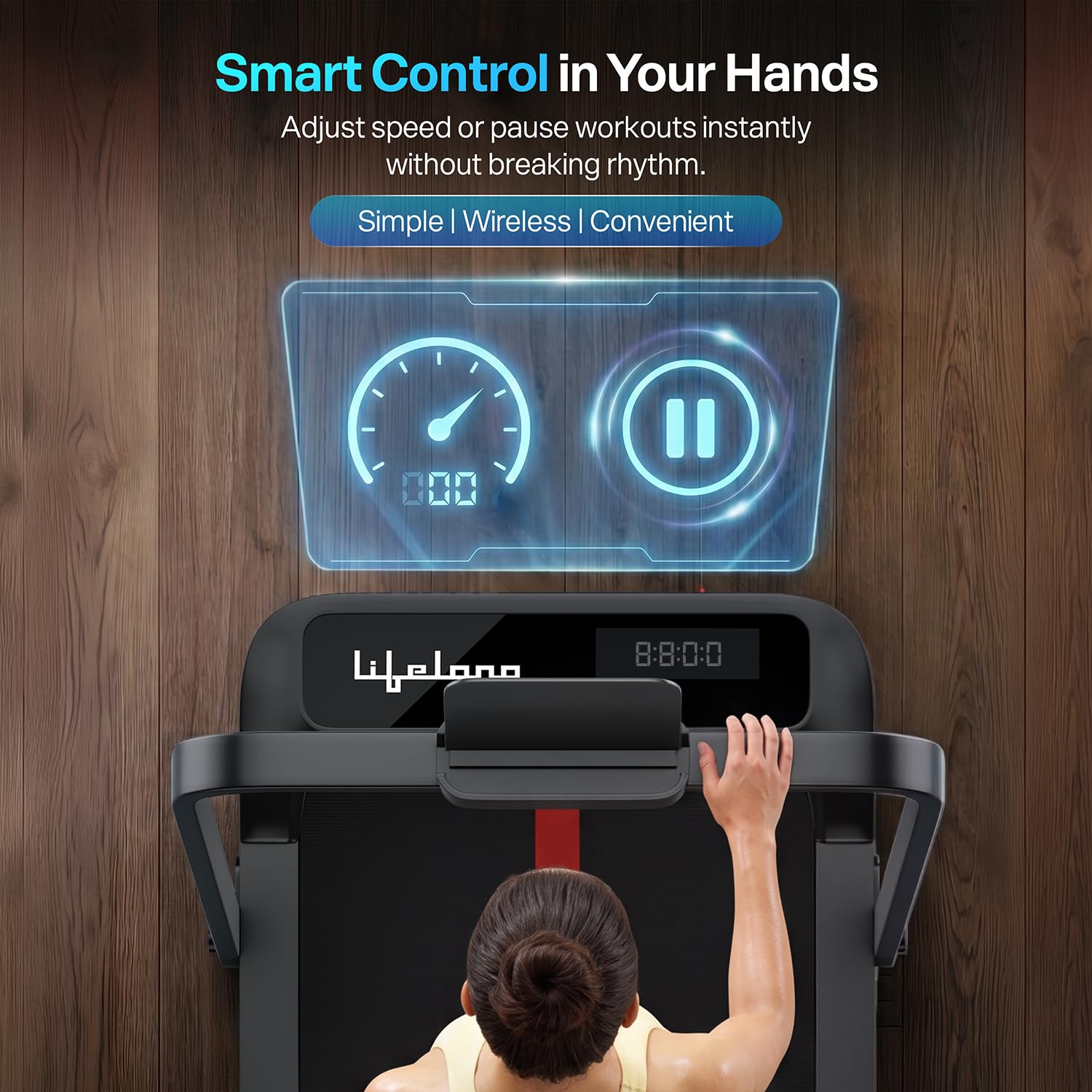 Lifelong 4 HP MotorizedTreadmill for Home|2-Level Manual Incline |Speed 1-10 km/h |LED Display|12 Workout Programs |100 kg Capacity |Gym Equipment for Home Workout| Foldable Handle| iPad & Phone Stand