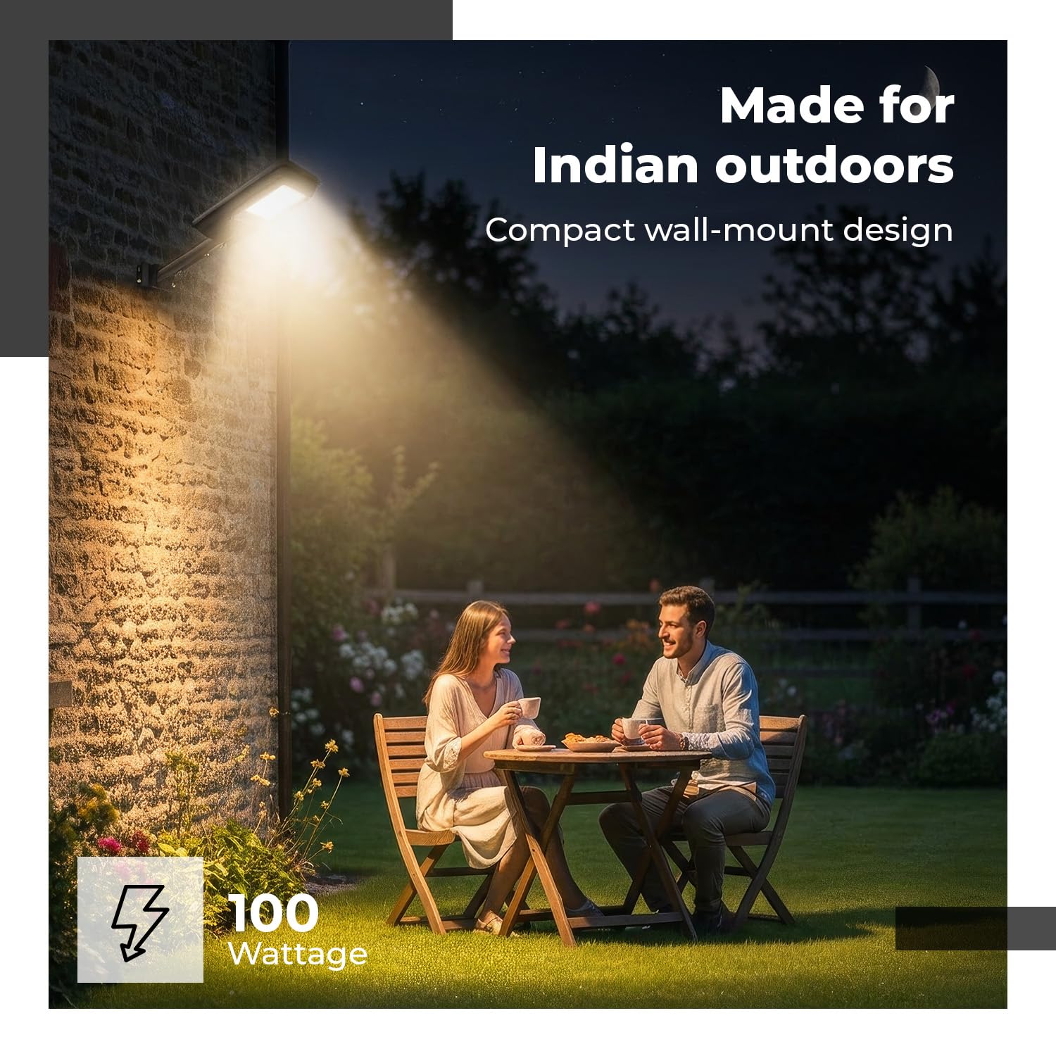 Lifelong 100 W Solar Light for Outdoor Garden | 6000 mAh Waterproof Wall Light with Remote | Street Light with 1200 Lumens | Motion Sensor | Energy Saving for Home| Ideal for Gate, Yard & Pillar