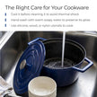 Lifelong Enamel Cast Iron Casserole with Lid (3.8L, 24cm) | Oven, Gas & Induction Compatible | Slow Cooking, Even Heat Distribution, Nontoxic, Durable, Naturally Nonstick, No Stains or Scratch (Blue)