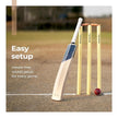 Lifelong Wooden Cricket Stumps Set – Standard Size Wickets with 2 Bails & Protective Cover, Durable Poplar Wood