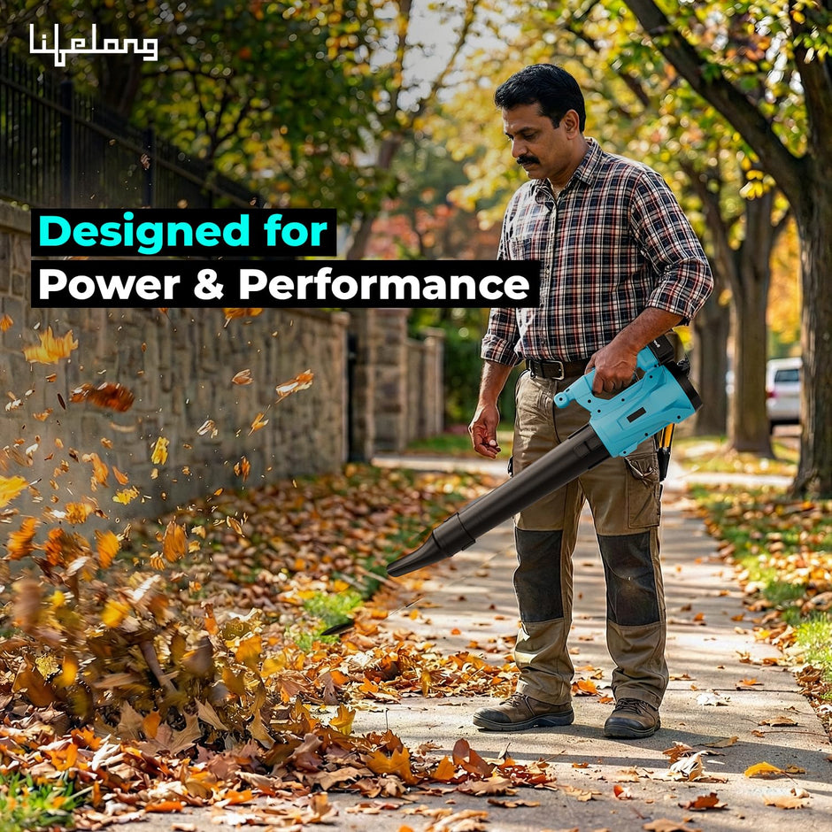 Lifelong Cordless Air Blower Machine 16000 RPM, 6-Speed Control, 4.0Ah Battery