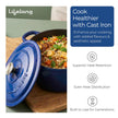 Lifelong Enamel Cast Iron Dutch Oven with Lid (5.6L, 28cm) | Oven, Gas & Induction Compatible