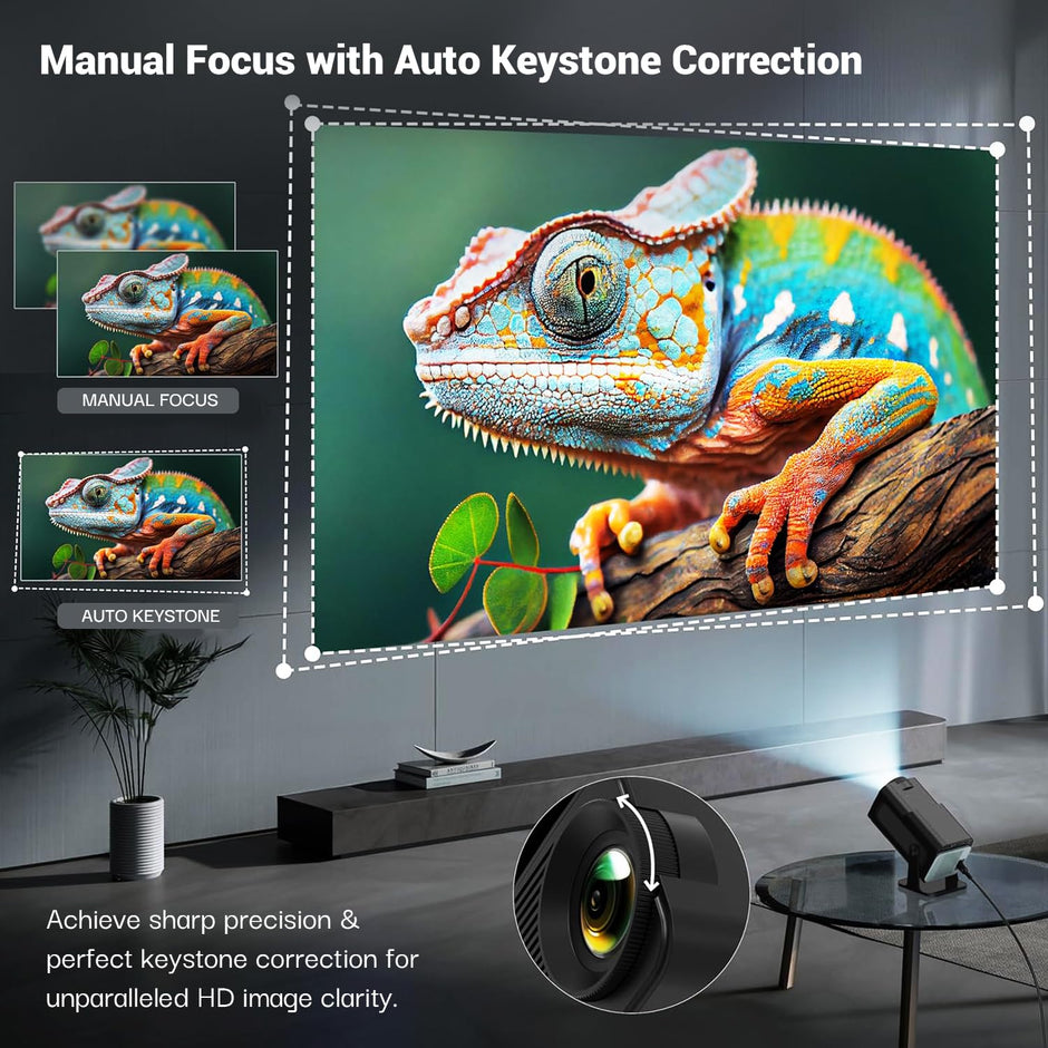 Lifelong LightBeam Pro Smart Projector – 1080p, 4K Support, Android 11