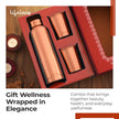 Lifelong 950 ml Copper Water Bottle with Set of 2 Glass | Natural Alkaline Water | Leakproof & Lightweight Design Boosts Immunity | Anti-Bacterial, BPA Free & Secure Cap for School, Travel, Gym & Work Minimalist