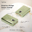 Lifelong 20000mAh Power Bank – 22.5W PD Fast Charging with Digital Display, Type-C Input, 3 Output Ports & Quick Charge 3.0 (Green, Cable Included)