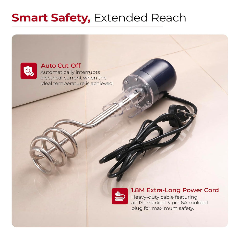 Lifelong HeatX Immersion Rod Auto Cut Off 1500 W Shockproof Water Heater