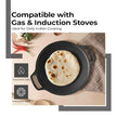 Lifelong 26cm Cast Iron Dosa Pan – Pre-Seasoned, Non-Toxic, Induction Friendly