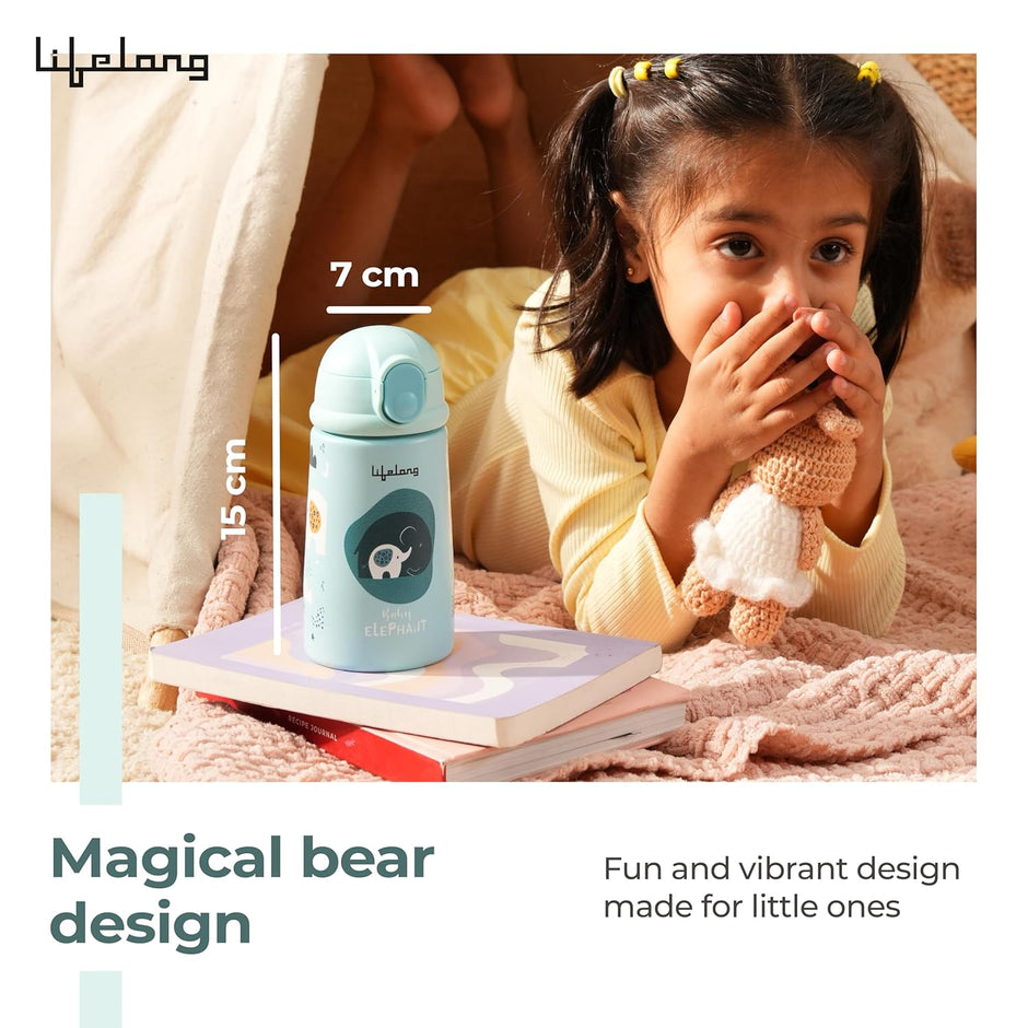 Lifelong Kids Double Walled Vacuum Insulated Bottle with Sippy Sipper