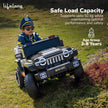 Lifelong Cuppy Electric Ride-On Police Big Car – Rechargeable Battery Jeep with Music, Mic & LED Lights for Kids 2+