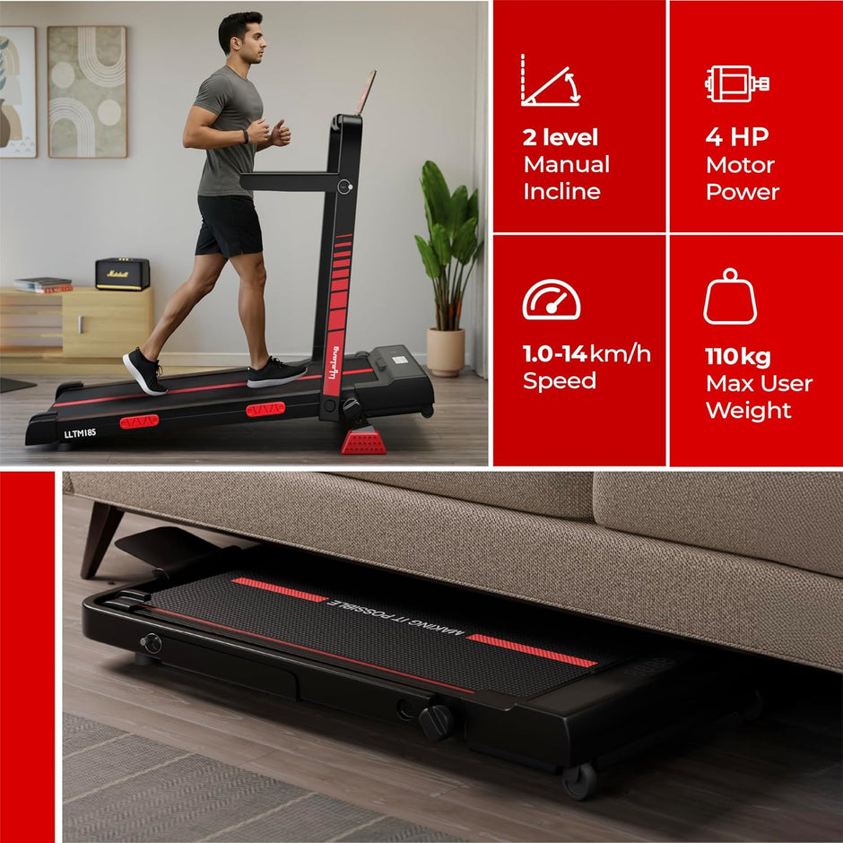Motorized Walking Pad Treadmill with 4 HP Motor
