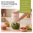 Lifelong Rechargeable Electric Food Chopper with 3 Bowls