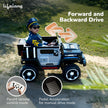 Lifelong Cuppy Electric Ride-On Police Big Car – Rechargeable Battery Jeep with Music, Mic & LED Lights for Kids 2+