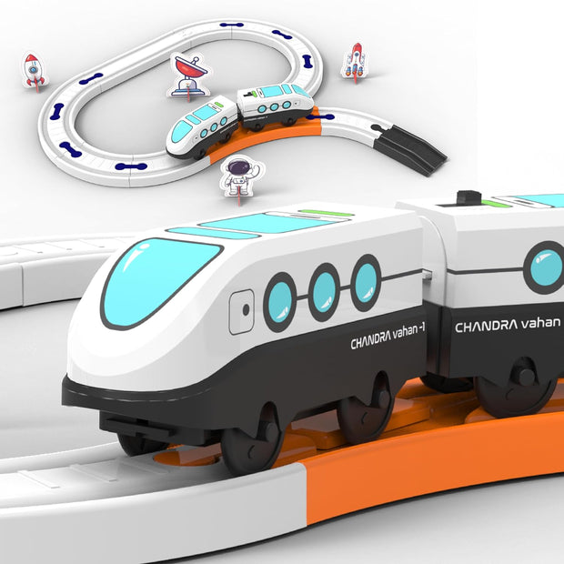Lifelong Space Theme Train Set with Lights, Sounds & DIY Track Play for Kids
