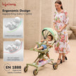 Lifelong Cuppy Baby Stroller 0-36 Months | 360° Rotating Seat, Safety Certified Lightweight Stroller | Easy Fold, Reclining Positions & Soft Cushion Seat for Travel & Everyday Use
