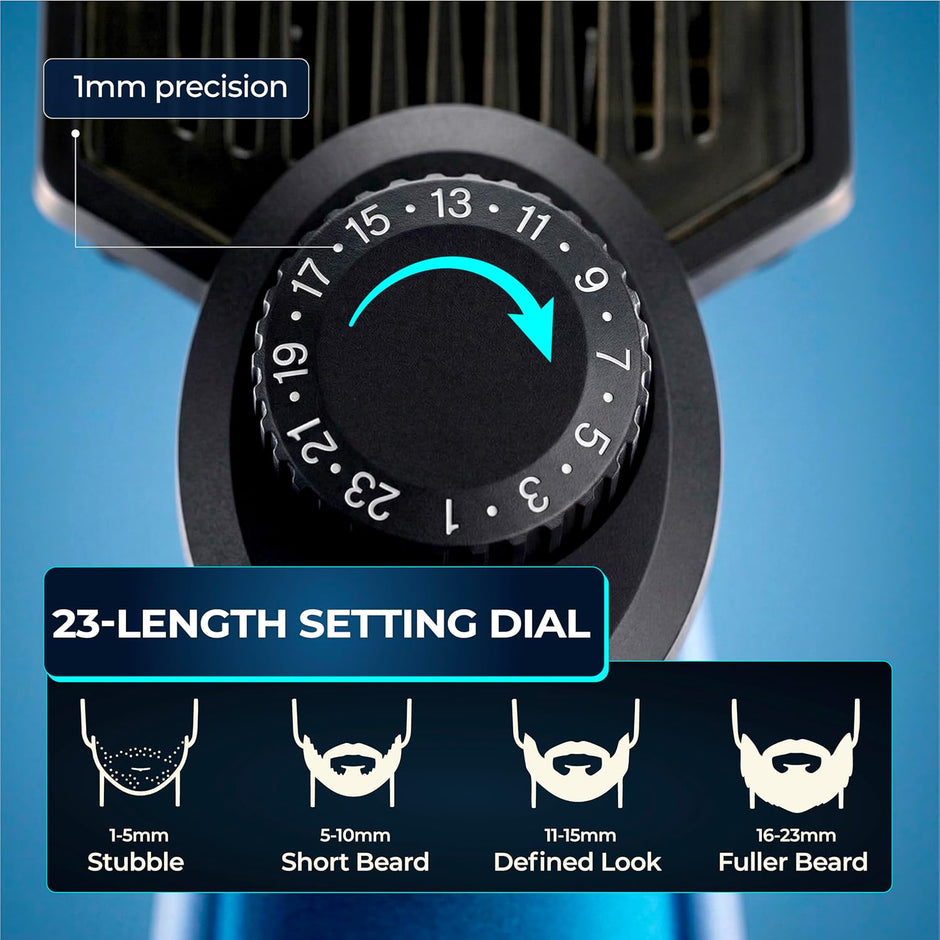 Lifelong All-in-One Beard Trimmer for Men with 24 Length Settings & Type-C Charging