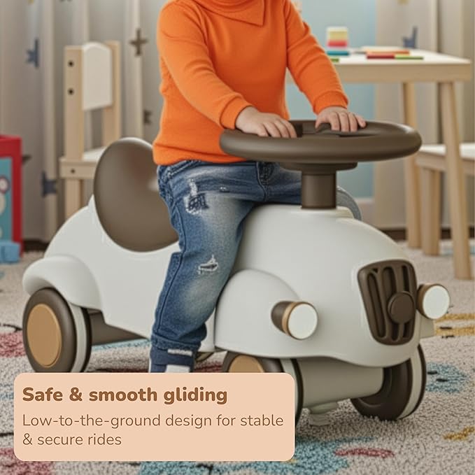 Lifelong Cuppy Vintage Ride-On Car | Push Ride Toy for Kids 1–4 Years