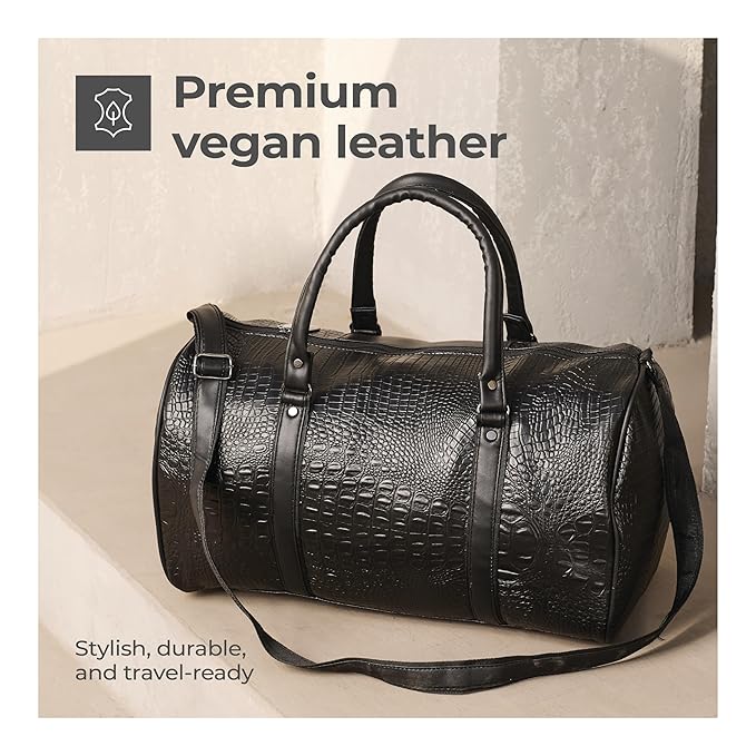 Lifelong Leatherette Weekender Duffle Bag – Stylish, Spacious & Carry-On Friendly