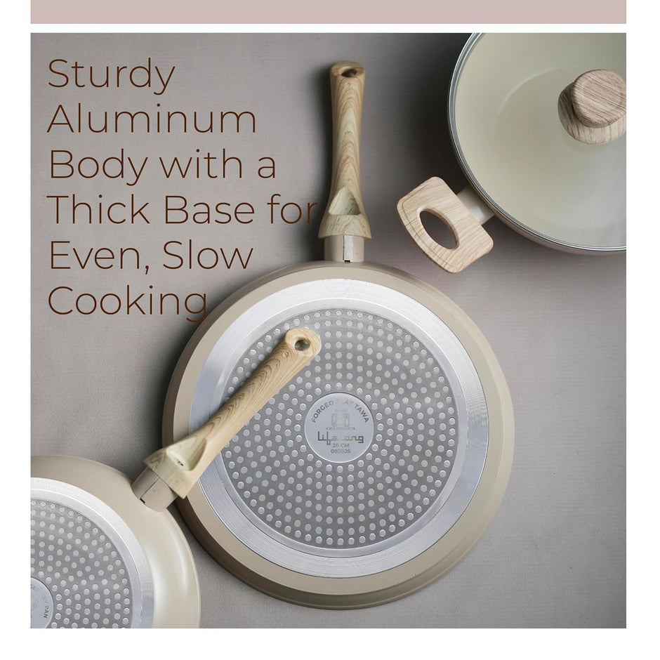 Lifelong 3 Piece Forged Cookware Set with Coomon Lid