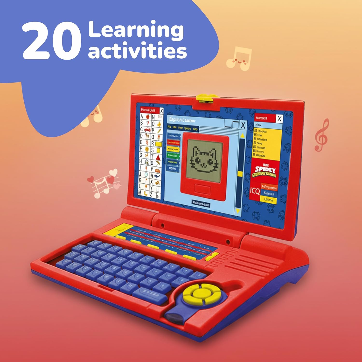 Lifelong Spiderman Kids Learning Laptop with 20 Educational Modes & Music