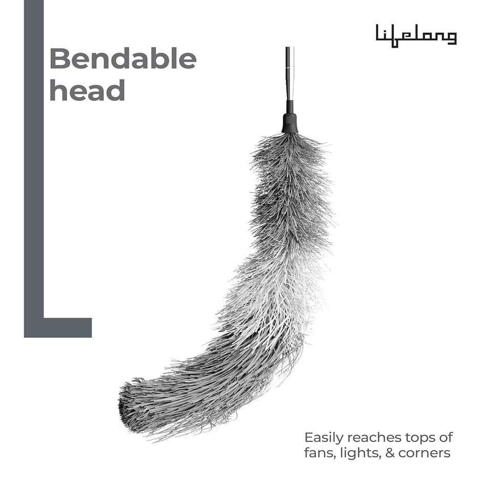 Lifelong Microfiber Feather Duster – Extendable, Washable & Bendable Cleaning Tool