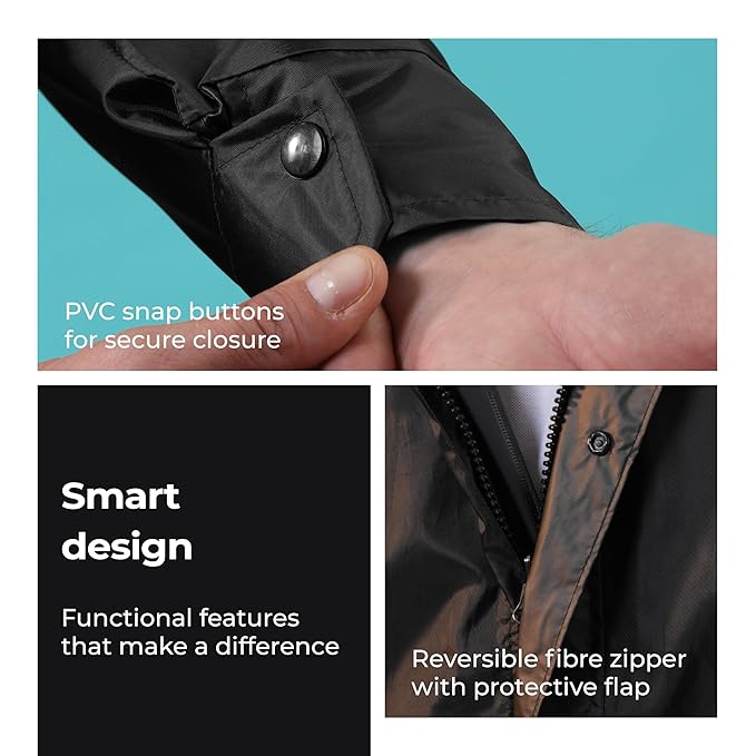 Double-Layer Reversible Raincoat Set with Hood