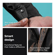Lifelong Men’s Waterproof Reversible Raincoat with Hood & Mobile Pocket – Black XXL