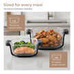 Lifelong Dual Glass Basket Air Fryer | Interchangeable Borosilicate Glass Bowls (4.1L, 1.6L) with Lids