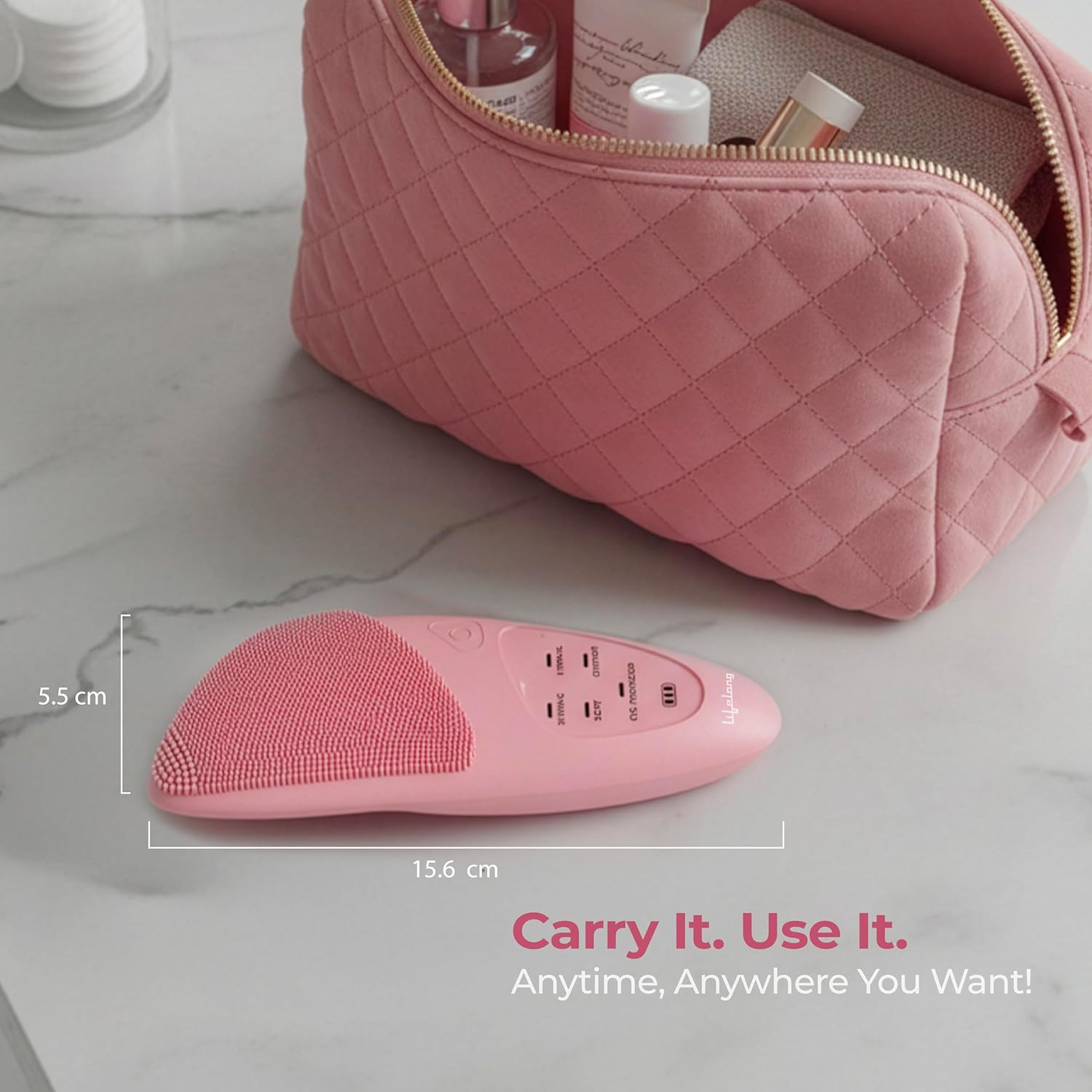 Lifelong Clenza Facial Cleansing Brush & Eye Massager with Sonic Vibration Modes