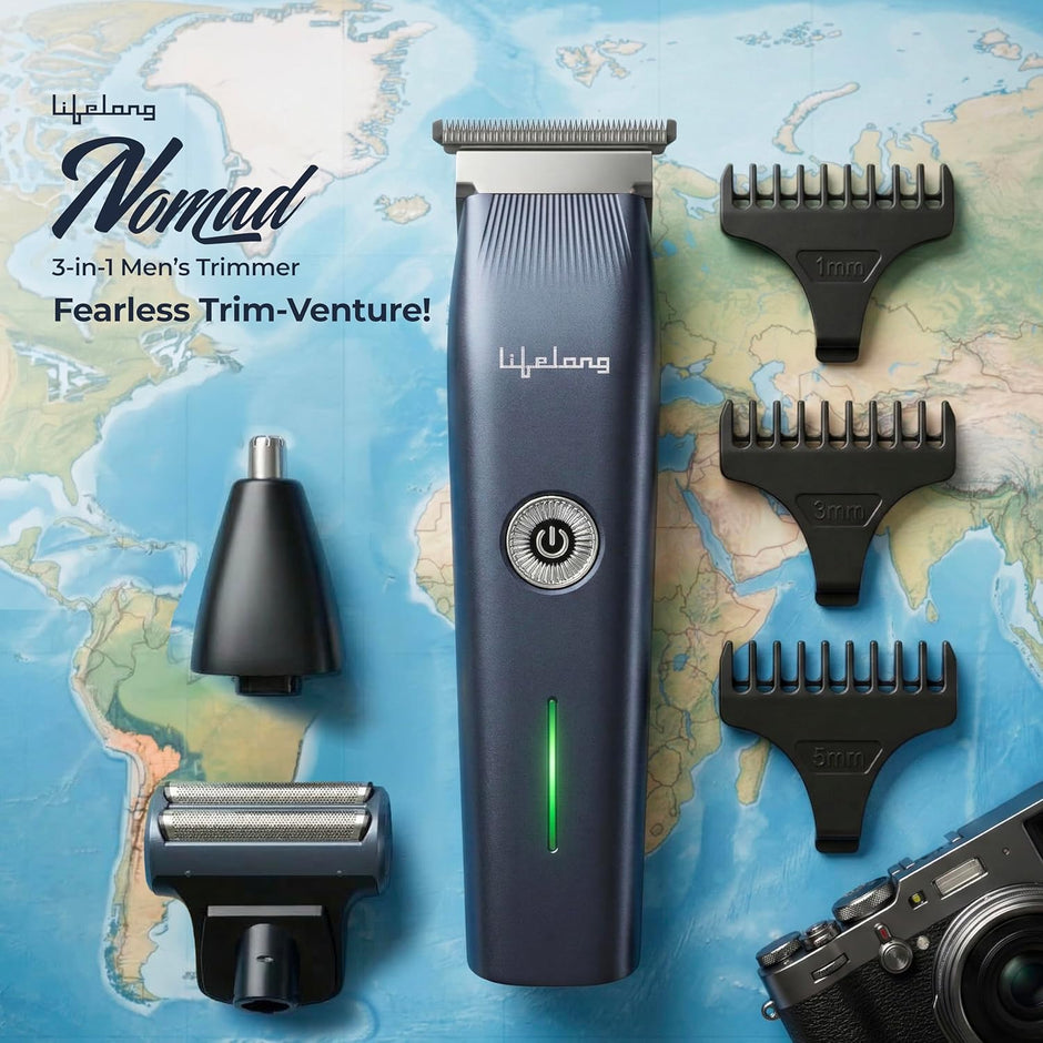 Lifelong Waterproof All-in-One Grooming Kit for Men with Type-C Charging