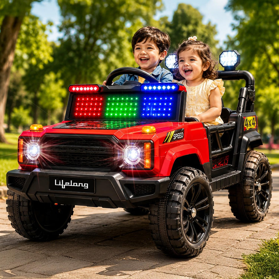 Lifelong Jeepster Kids Electric Ride-On Car (Red)