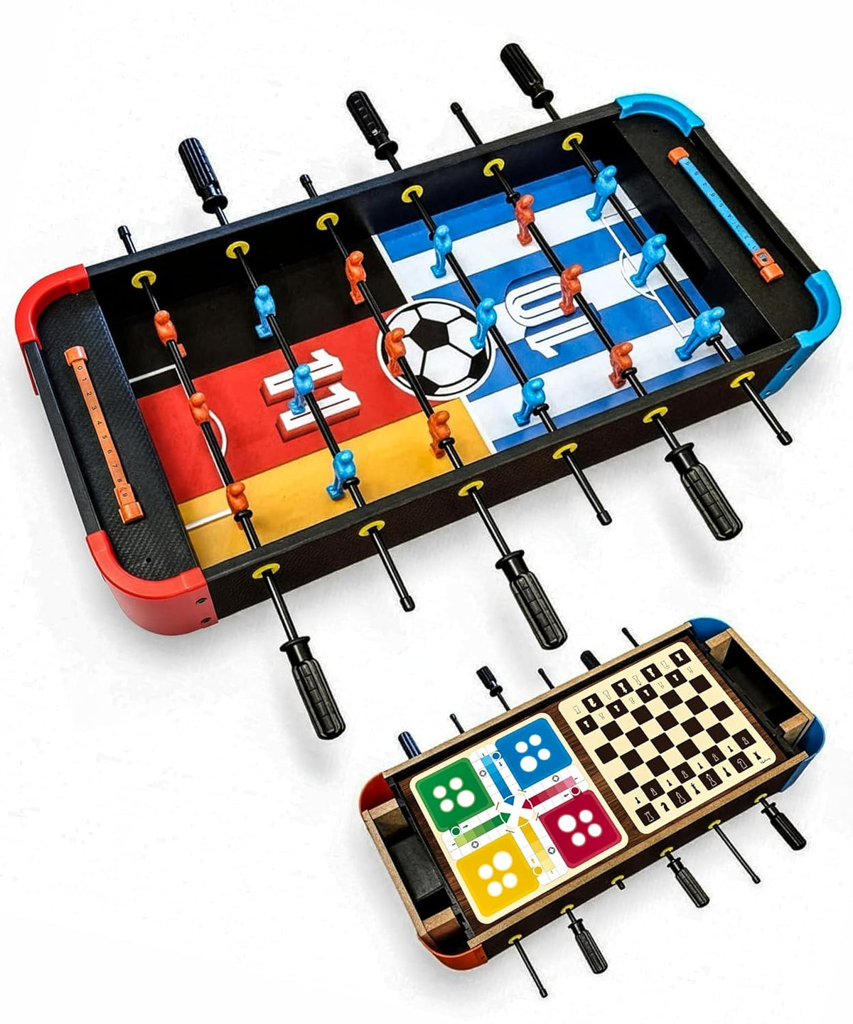 3-in-1 Foosball Table with Chess and Ludo