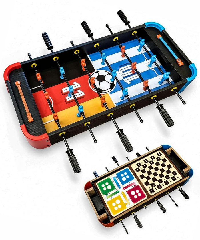 3-in-1 Foosball Table with Chess and Ludo