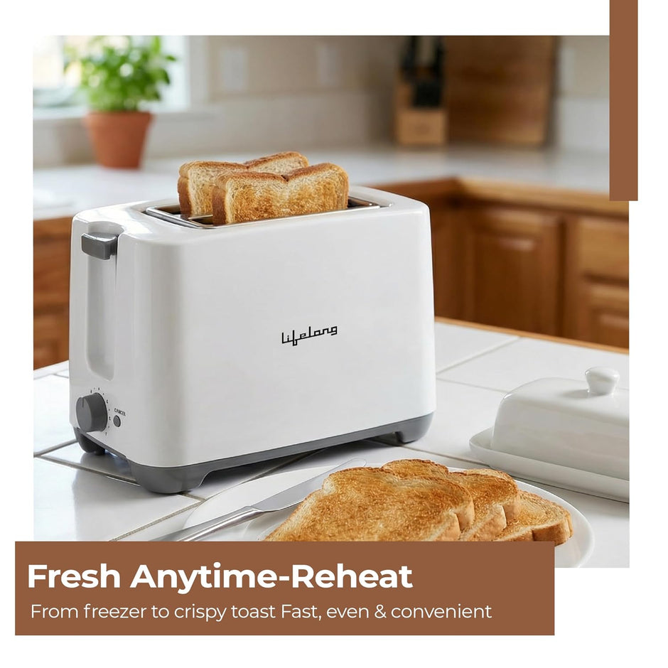 Lifelong LLPT09 2-Slice Pop-Up Toaster (White)