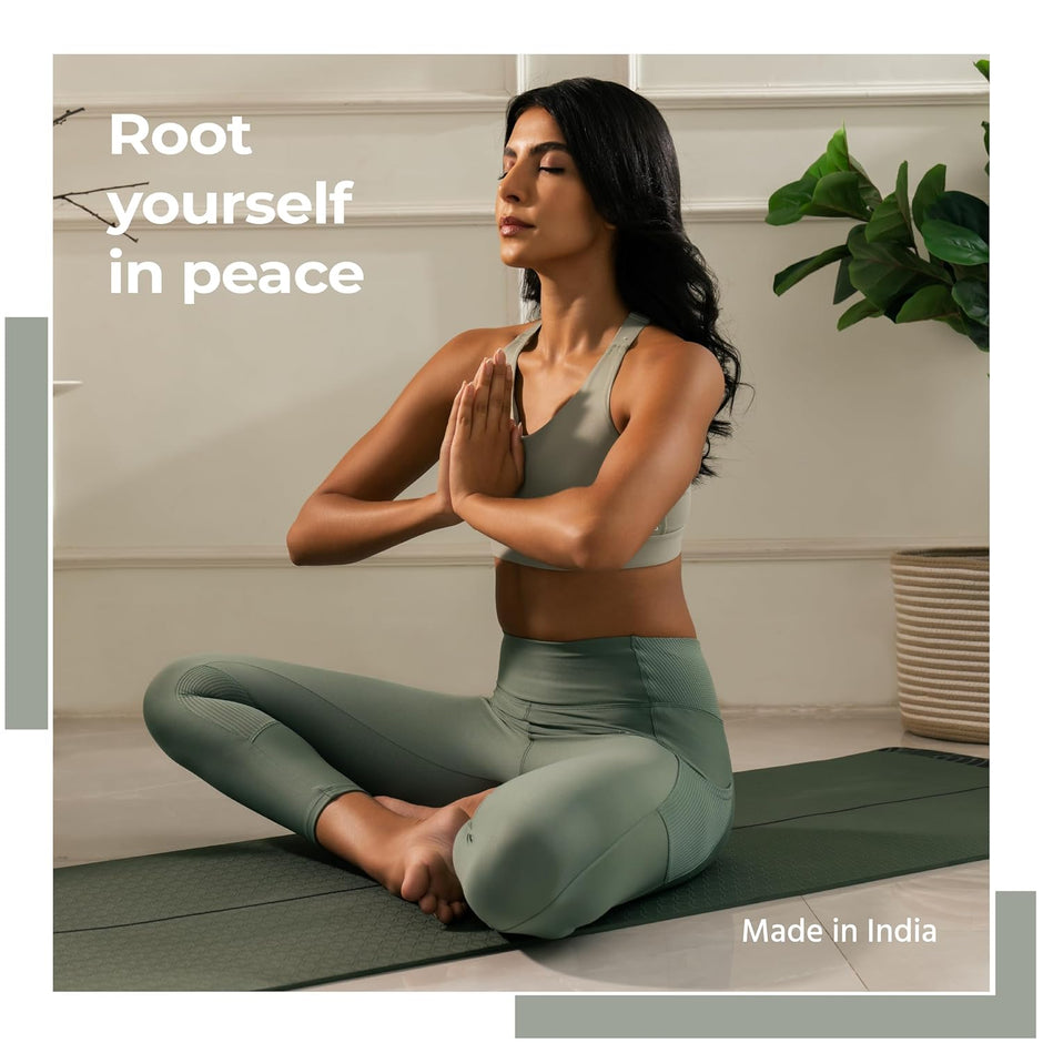 Lifelong 6mm TPE Yoga Mat – Non-Toxic, Sweat-Resistant with Carry Bag