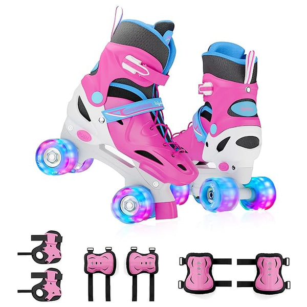 Adjustable Inline Skates for Kids with LED Wheels