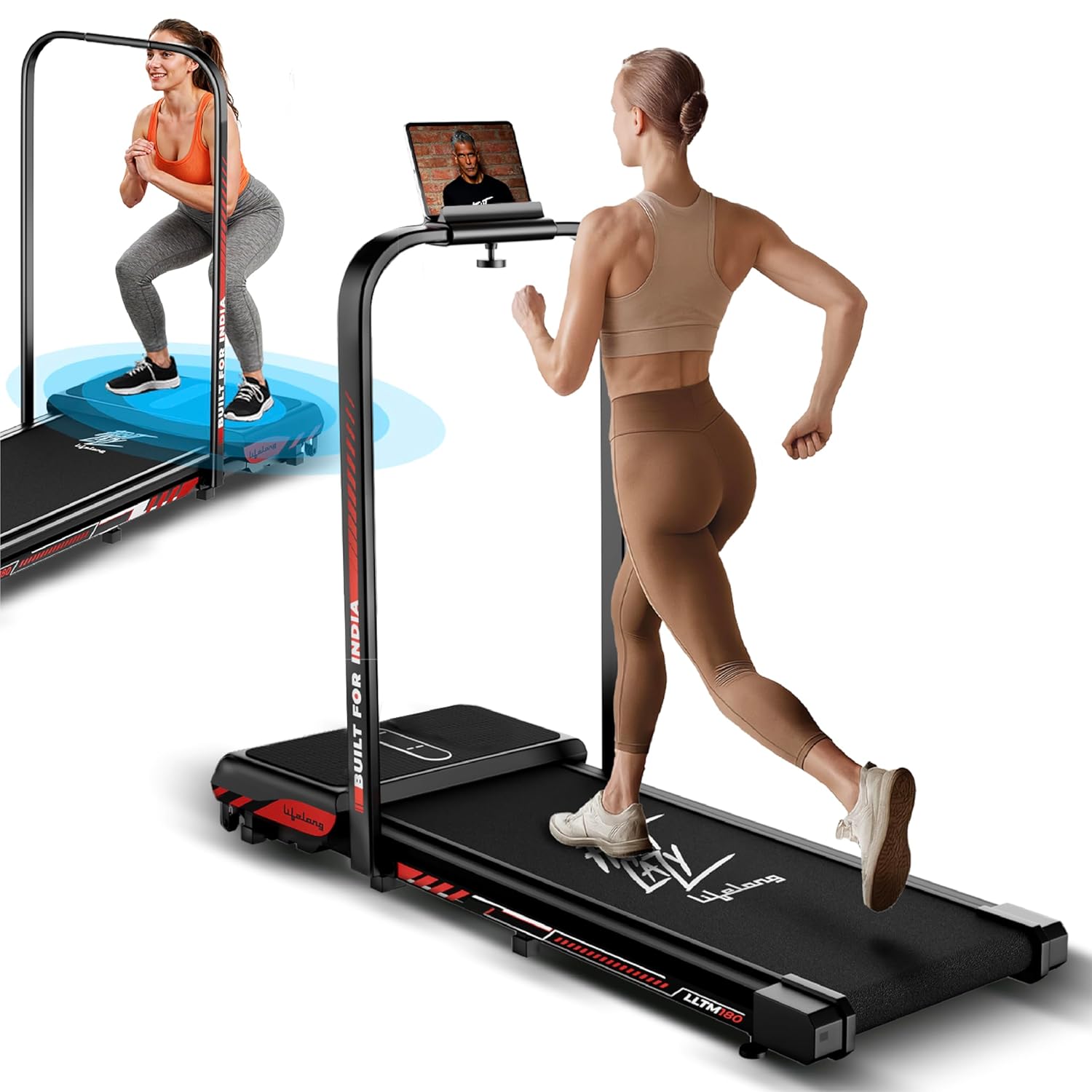 Motorized Treadmill with 4 HP Peak Motor