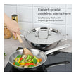 Lifelong Triply 3 piece cookware Set| 22cm Fry Pan (1.25L) & 22cm Triply Kadhai (2L) with Common Steel Lid | Soft Touch Handle | Even Heat Distribution | Induction & Gas Stove Compatible (Silver) Combo of 3