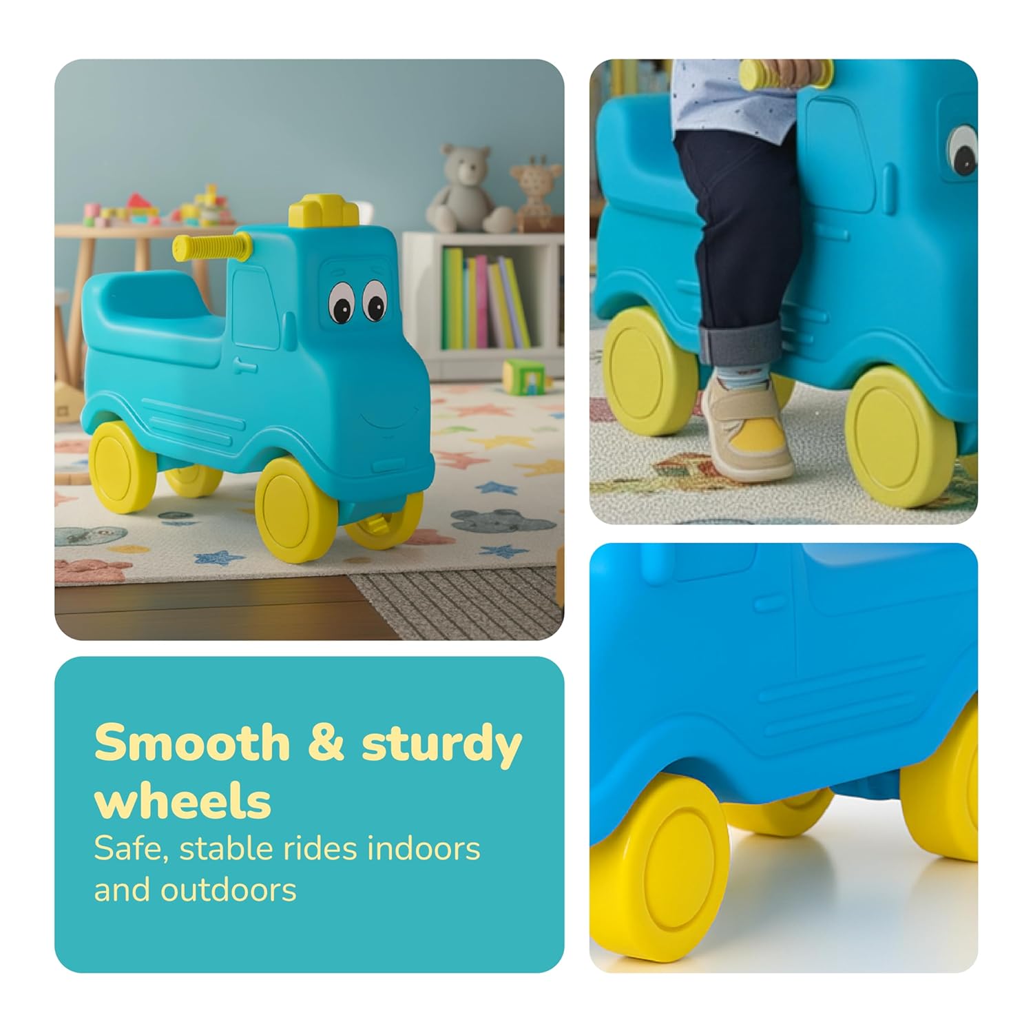 Lifelong Cuppy Toony Truck Ride-On Toy | Push Ride for Toddlers 1+ Year