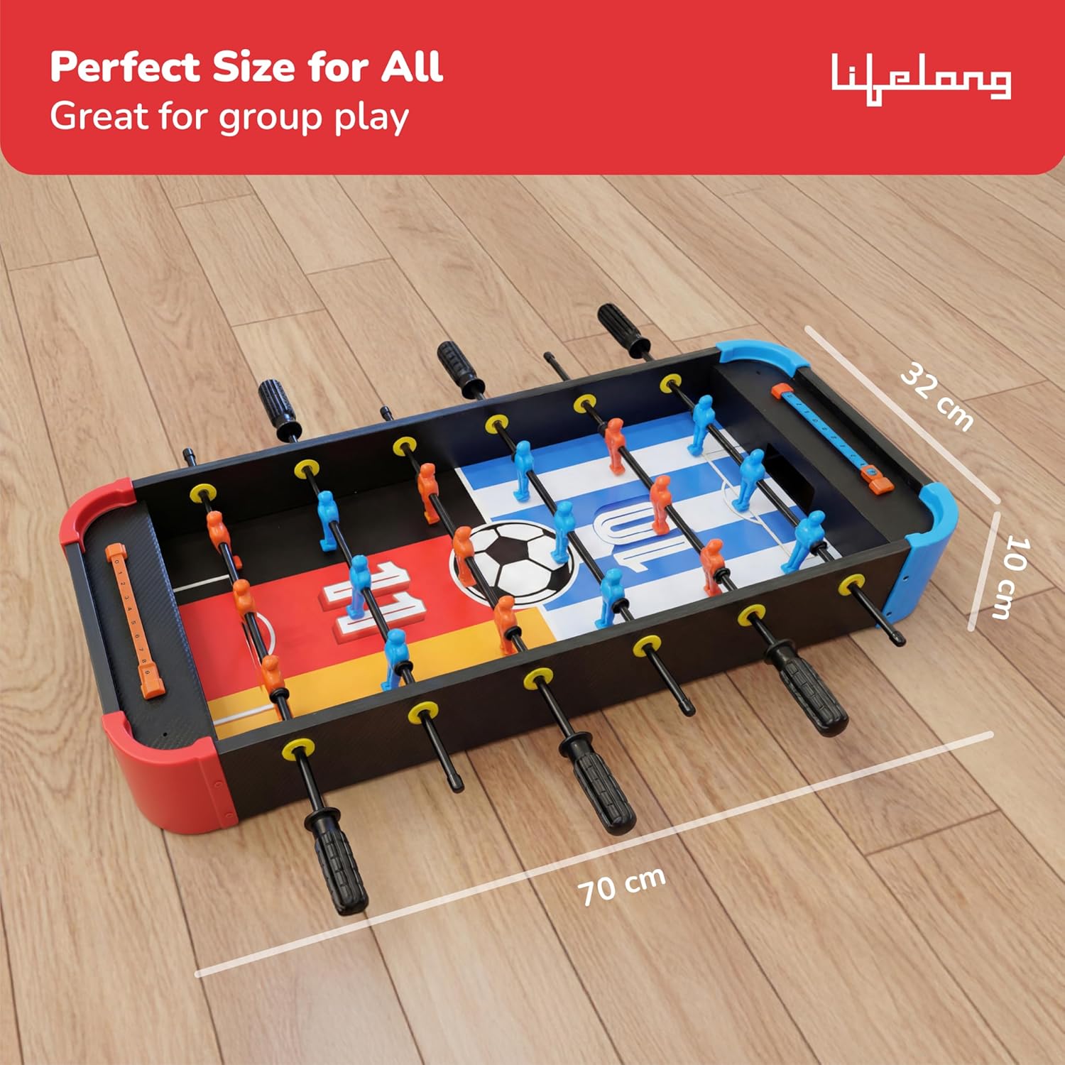 Lifelong 3-in-1 Foosball Table with Chess & Ludo for Indoor Outdoor Fun