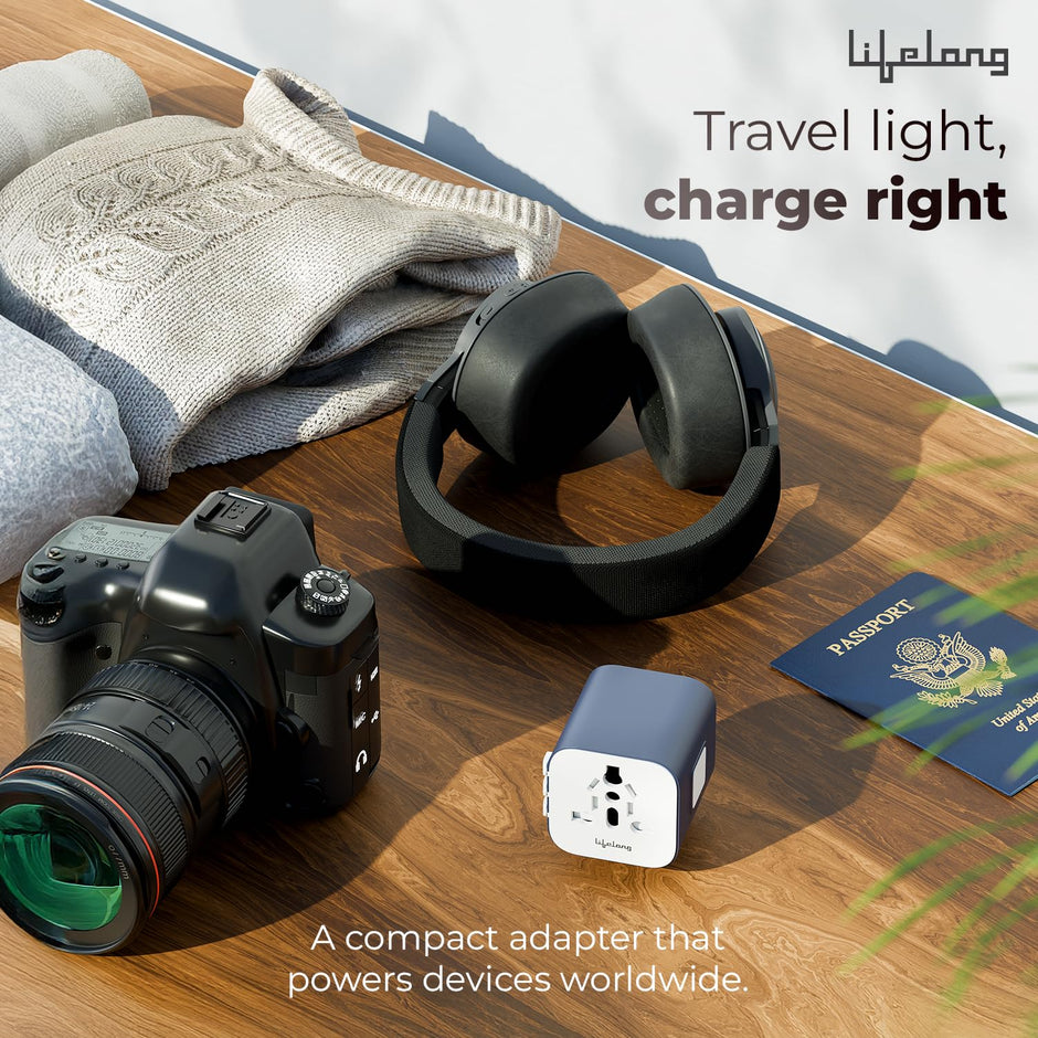 Lifelong 10A Universal Travel Adapter – 2500W All-in-One for 180+ Countries