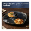 Lifelong Cast Iron Multi Snack Pan with Glass Lid | Pre-Seasoned Naturally Non-Stick Cookware | 4-Pit Snack Pan for Uttapam, Appe, Eggs, Idli, & Pancakes | Durable & Toxin-Free | 3cm Deep, 33cm Wide