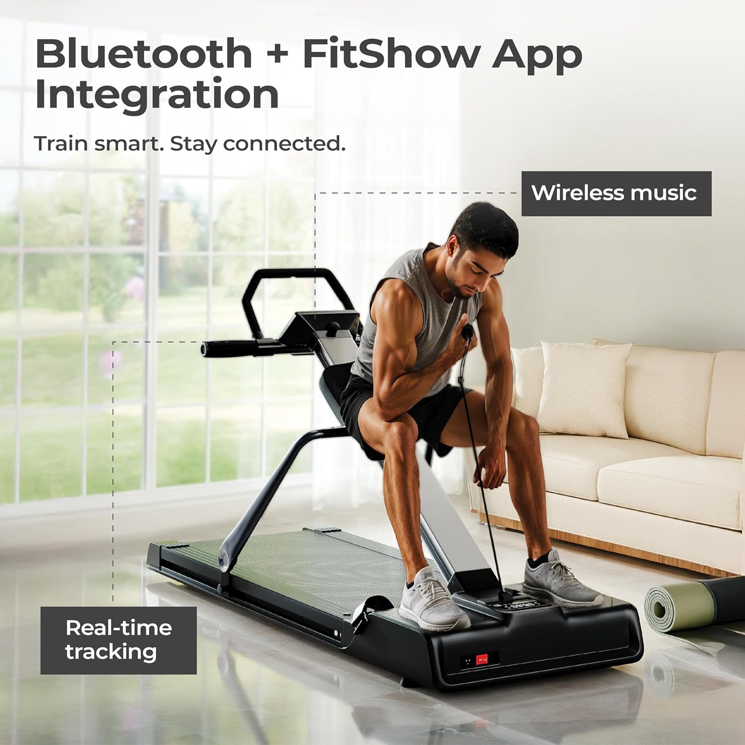 Lifelong FitPro 3-in-1 Treadmill – 6HP Motor, Foldable, Rowing & Ab Trainer