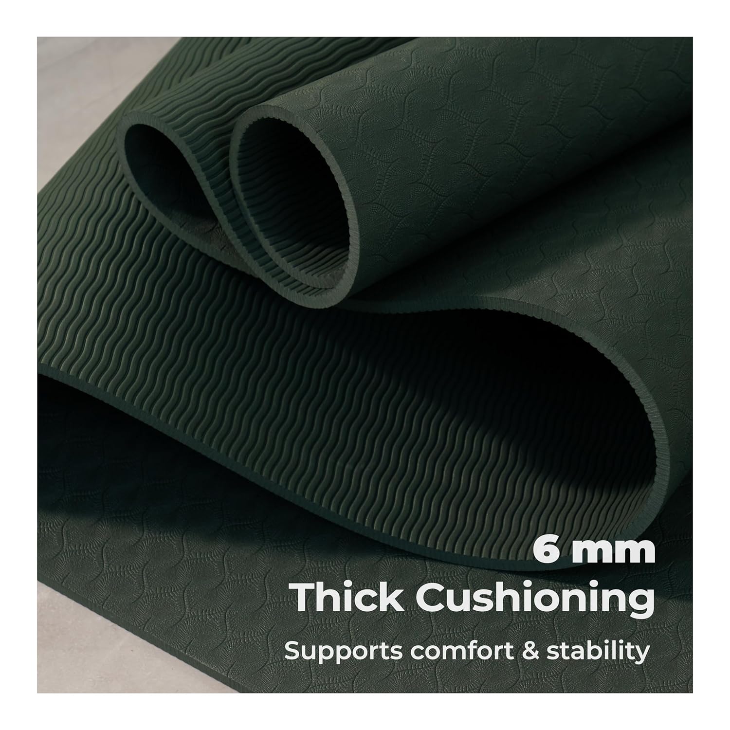 Lifelong 6mm TPE Yoga Mat – Non-Toxic, Sweat-Resistant with Carry Bag