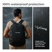 Lifelong Waterproof Backpack Rain Cover – Dustproof, Adjustable Fit for Bags up to 45L (Black)